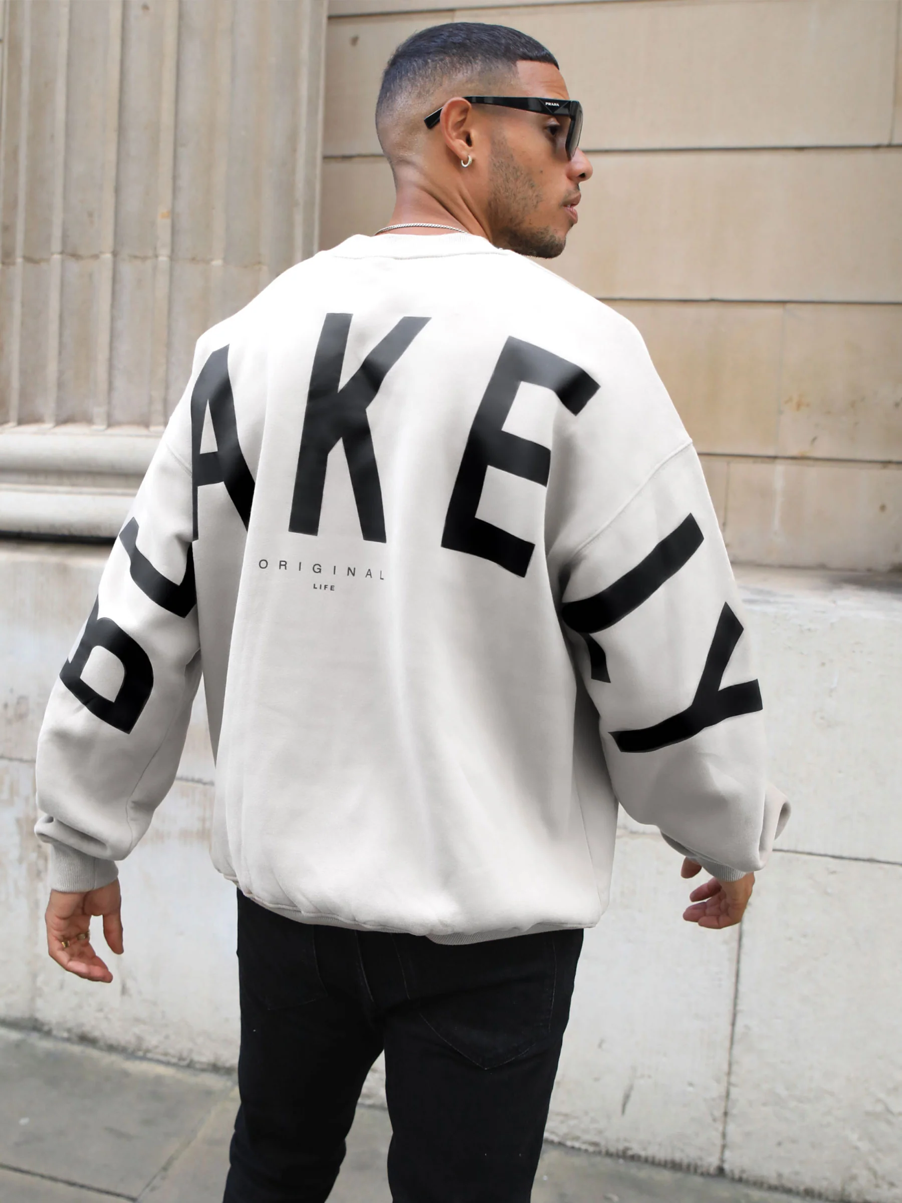 Idris Oversized Jumper - Stone - Image 6